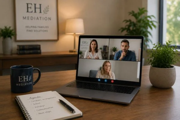 child access mediation Lutterworth online meeting.